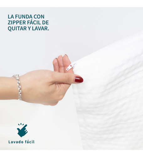 Almohada Memory Foam Ajustable Pack 2 100% Algodón 51x66cm