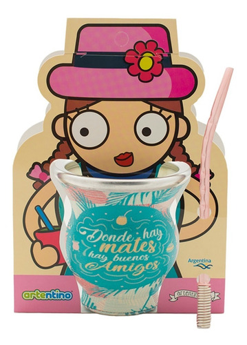 Imagen 7 de 10 de Kit 12 Mate Bombilla Set Regalo Artentino Oferta Por Mayor