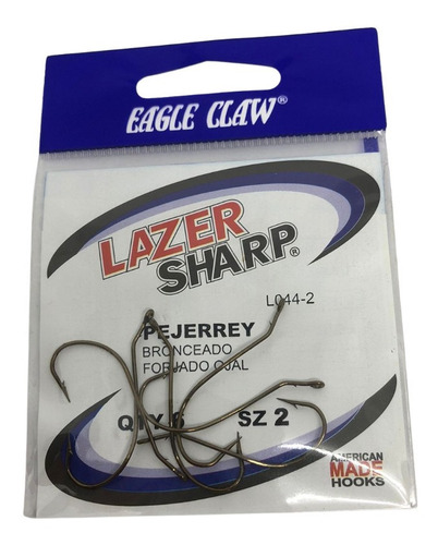 Anzuelos Eagle Claw L044 N2 Pesca Pejerrey X6u Lazer Sharp