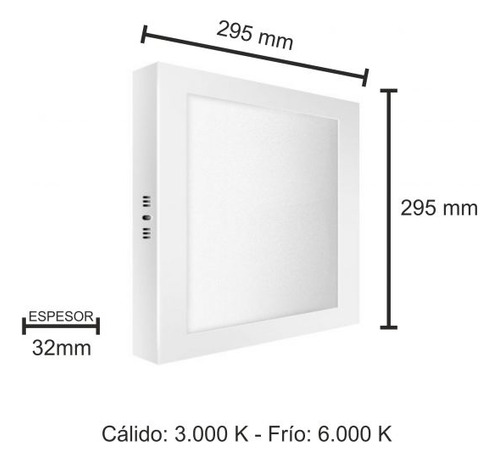 Panel De Aplicar Cuadrado Led 24w Macroled