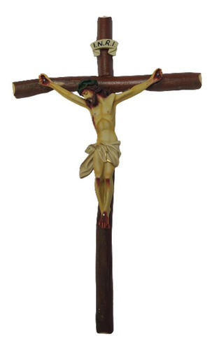 Imagem De Cristo Crucifixo 56 Cm Resina Crucificado Rústico