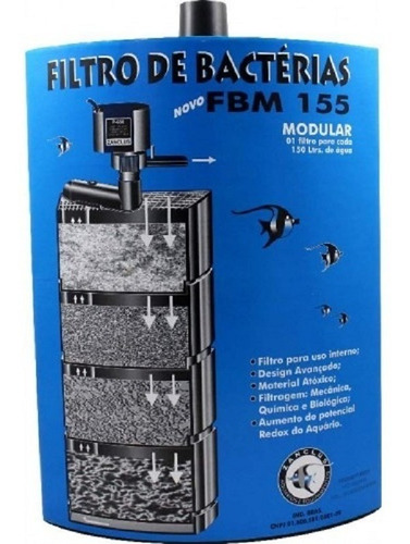 Filtro Interno De Bactérias Fbm155 Até 150 L (4 Módulos Gr)