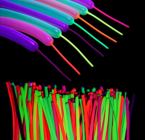 Globo Salchicha, Zeppelin #270, Colores Surtidos Neon 100pz