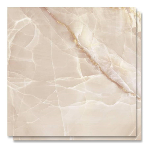 Piso Cerâmico Karina Onix Pink Hd 75x75cm Caixa 2,23m² Marrom