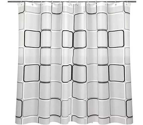 Cortina De Baño Lavable Tela Poliestér 1.8 × 1.8m Impermeabl