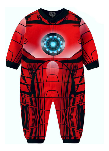 Macacão Pijama Homem De Ferro Infantil Herois