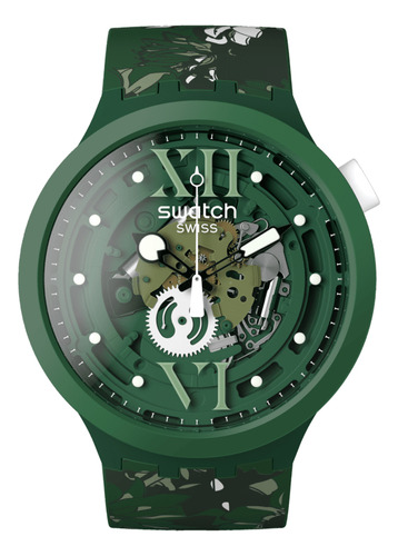 Reloj Swatch Camoflower Green SB05G104