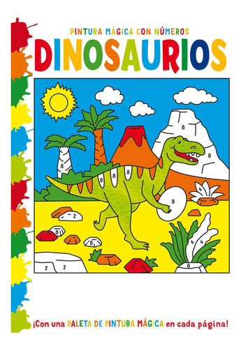 Libro Pintura Magica Con Numeros Dinosaurios