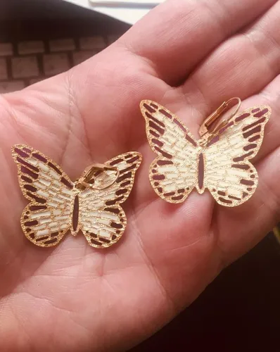 5 Plata Deep Esmalte Mariposa Rosa 13.5 X 11 mm Encantos Colgantes 76sp