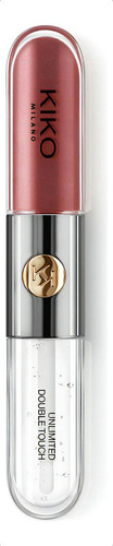 Lápiz labial líquido doble Kiko Milano Unlimited, de larga duración, 12 horas, color 108, rojo grosella satinado