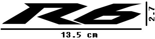 Yamaha R6 Logo Sticker Vinil 2 Piezas Negro $135 Mikegamesmx