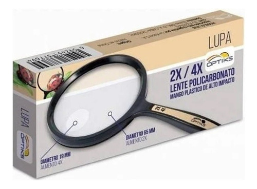 Lupa Diametro 65mm Lente Policarbonato Optiks Sharif Express