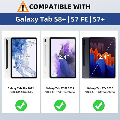 Case Moko Para Galaxy Tab S8 Plus X800 X806 C/ Pen Holder
