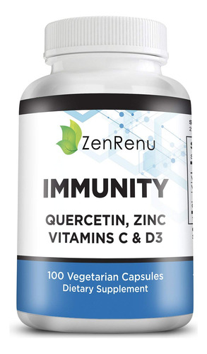 Quercetina 700 Mg, Zinc, Vitamina C, Suplemento De Inmunidad