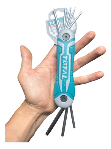 Juego De Llaves Torx Tipo Navaja Total Industrial Color Plateado