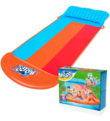 Imagen 1 de 8 de Tobogán Bestway Pista Deslizante Triple H2o Go Agua - El Rey