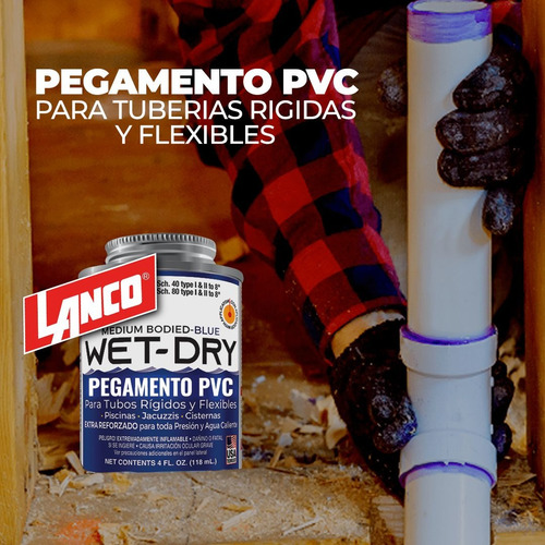 Adhesivo Pvc Pegamento Industrial 4 Oz.