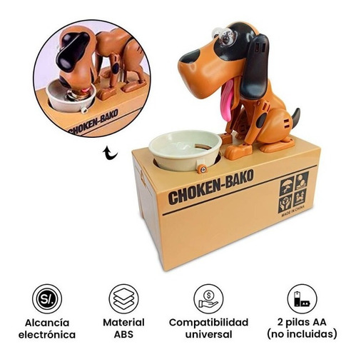 Alcancía De Dinero Forma Perrito Come Monedas