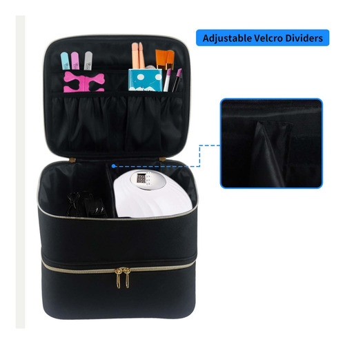 Bolsa De Transporte De Para Unhas Com Divisores Macios