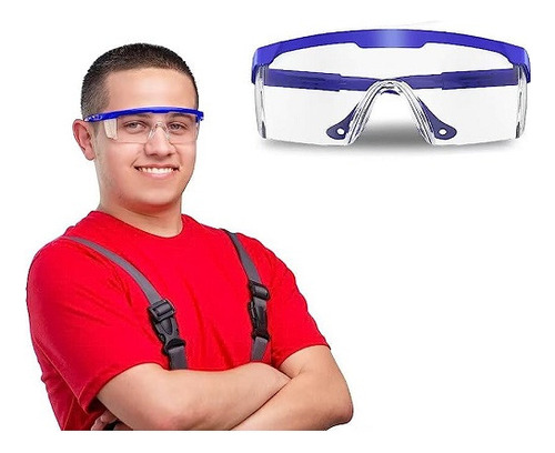 Gafas Protección / Seguridad Marco Azul 