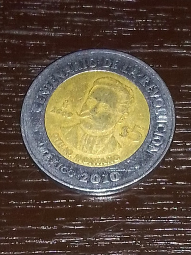 Moneda De $5 Centenario De La Revolución De México 2010