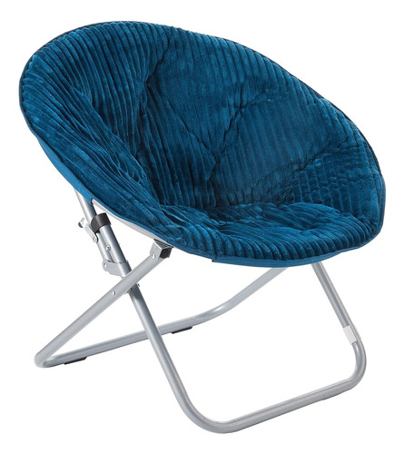 Urban Shop Corduroy Saucer Chair, Navy