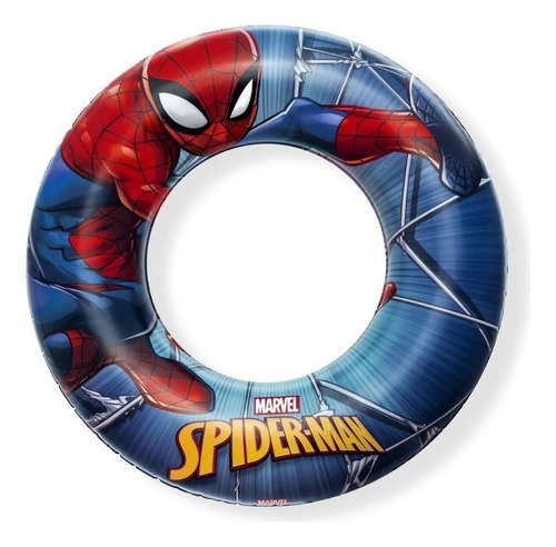 Flotador inflable circular para niños Bestway Spider-Man, 56 cm, color rojo