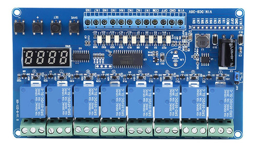 Control De Relé Multifunción Led De 4 Dígitos, 8 -36 V Y 8 C