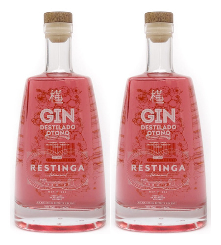 Gin Restinga Destilado De Otoño 700 Ml X2 - Fullescabio