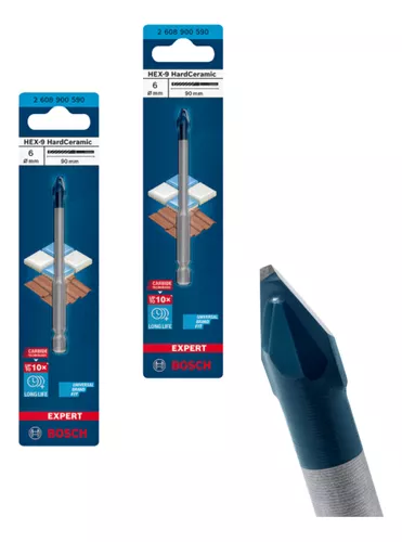 Broca porcelanato Bosch EXPERT HEX-9 Hard Ceramics 6x90mm