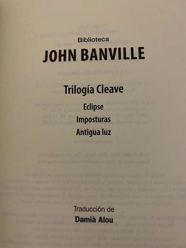 Trilogía Cleave (Usado)