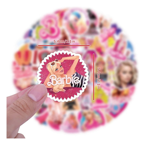 Pegatinas Stickers Barbie Pelicula Calcomanias Margot 50 Pzs
