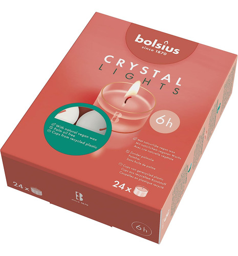 Velas Tealight Taza Transparente Blanco Caja De 24 Vel