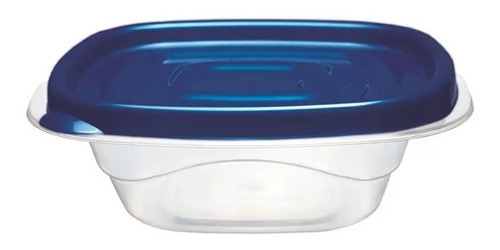 Pote Plástico Porta Mantimento Quadrado 800ml C Tampa Cor Transparente