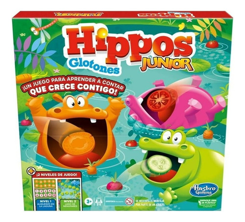 Juego De Mesa Hippos Glotones Junior Hasbro Gaming