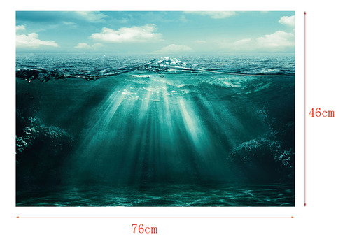 Cartel De Paisaje De Acuario 76x46cm