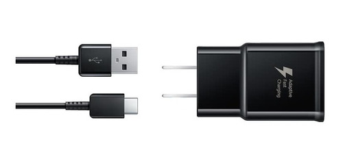 Cargador Samsung 15w + Cable Tipo C Negro