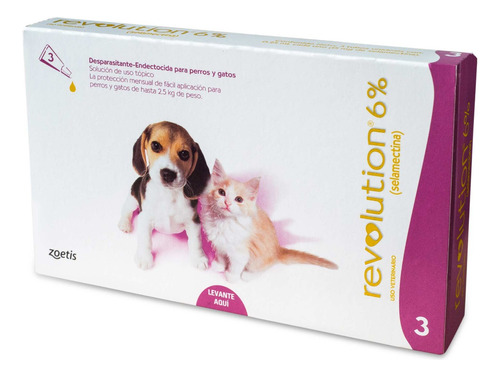 Revolution 6% Pipeta Gato Perro Hasta 2.5kg 1 Und