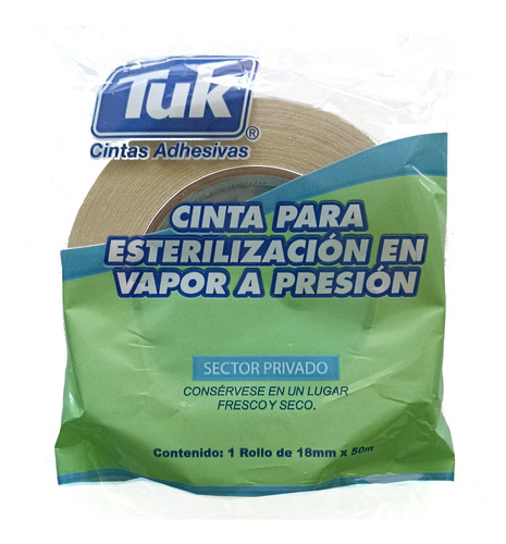 Cinta Testigo Para Esterilización 18mm X 50m 3 Piezas Color Beige Liso