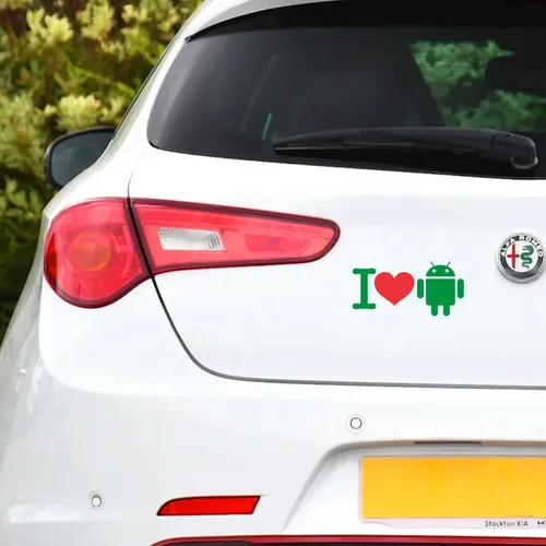 Sticker Auto I Love Android D0977 | Cuotas sin interés