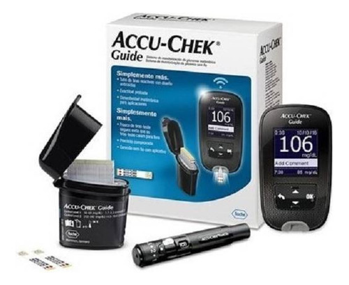 Glucometro Accu-chek Guide 60 Tiras+60 Lancetas+01 Lancetero