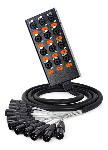 Medusa Com Multicabo 12 Vias Conectores Combo - 10 Metros
