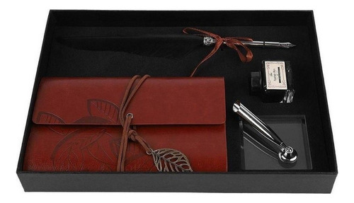 Kit De Caligrafía Con Pluma Y Cuaderno De Diseño Antiguo