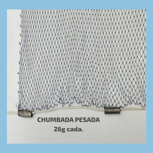 Arrastão P/ Despesca Lambari Malha 2cm 30m Comp 3m Altura Azul
