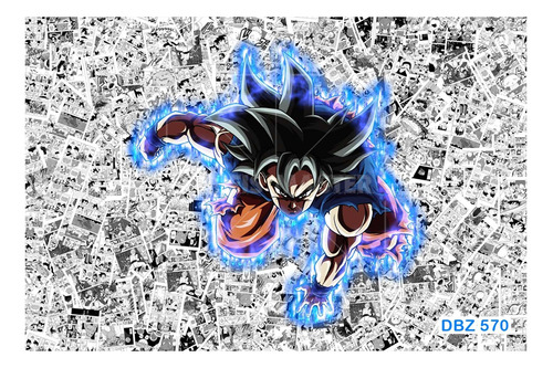 Papel De Parede Dragon Ball Goku Super Sayajin 9m² Dbz570 | Parcelamento  sem juros