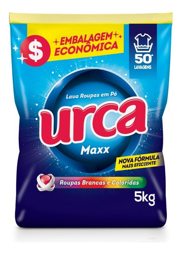 Sabão em pó Urca Maxx antibacterial pacote 5 kg