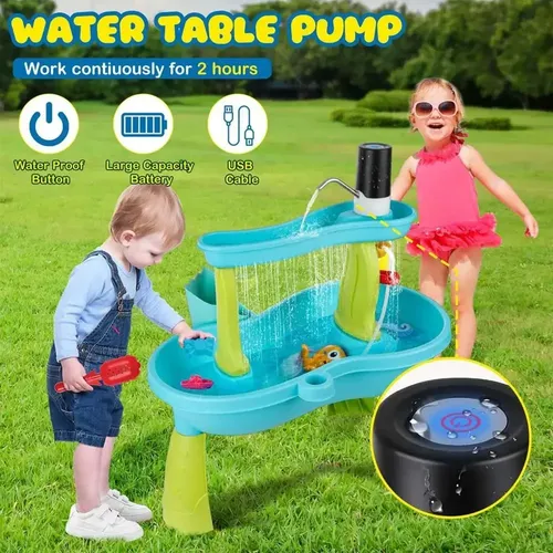 Bomba De Mesa De Agua De Mesa De Arena Inalámbrica Para Niño Negro