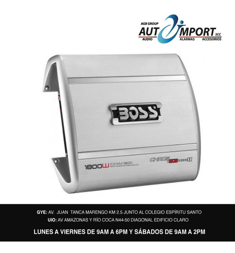 Amplificador Boss Monoblock 1800w Cxxm1800