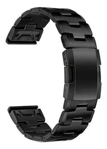 Correa metal Garmin Fenix 5/6 (negro) 