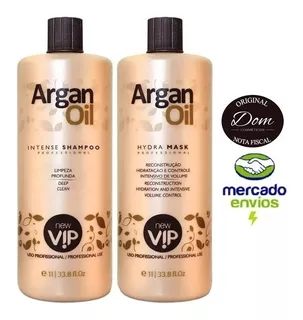 Vip Escova Progressiva Argan Oil Kit 2x 1000 Ml New